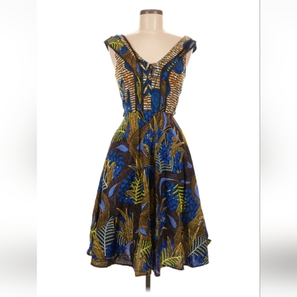 Amani Liberia Dresses & Skirts - Amani Liberia Handmade Cotton Cocktail Dress Size 6